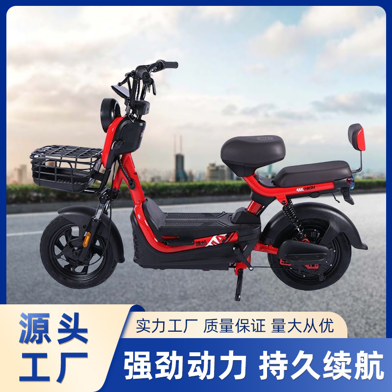 国标电动自行车两轮48电瓶车电动车双人男女代步车成人亲子新国标