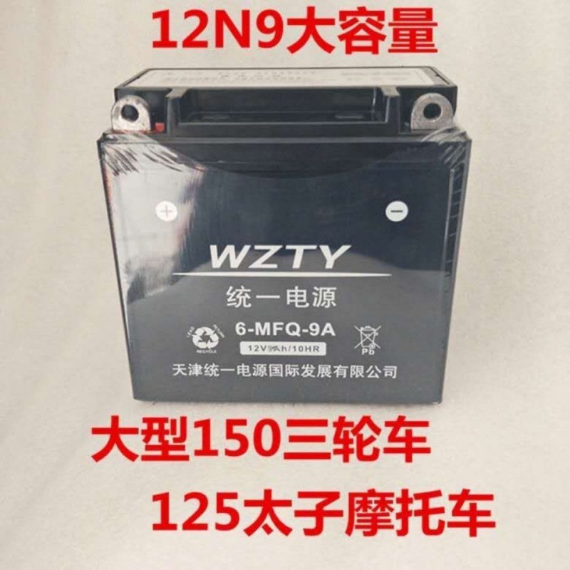 全新129-4-1三轮车125太子大型摩托车免维护电瓶纯正产品