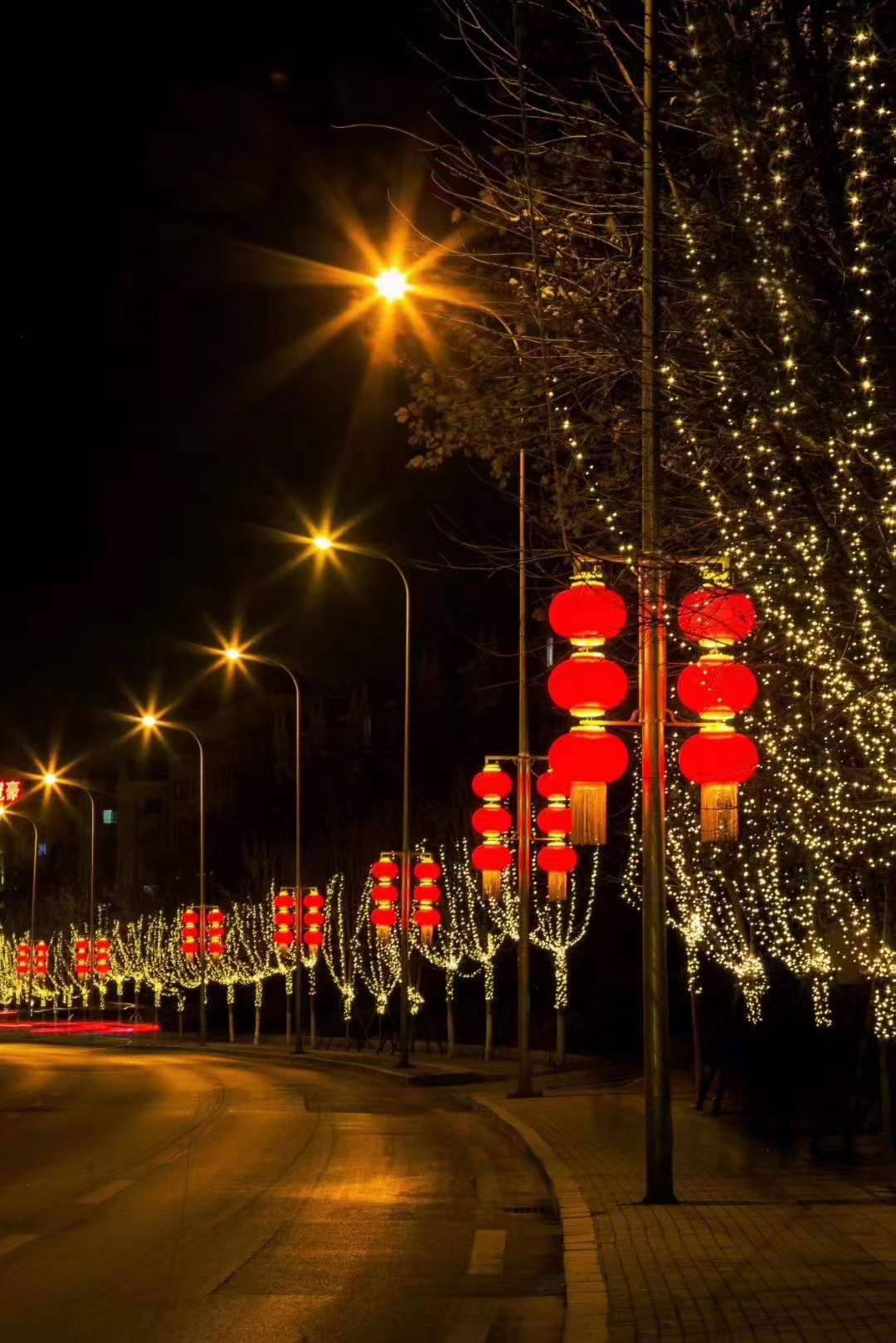 供应led国旗中国结装饰灯户外双面亚克力节日路灯杆灯笼节日灯