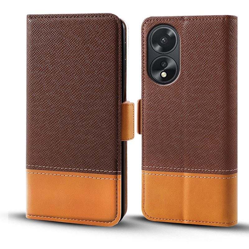 适用oppo a38拼色隐形支架手机壳a18 4g便携式磁吸防摔保护皮套-阿里