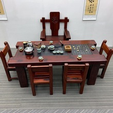 老船木茶桌椅组合茶几桌实木家用新中式茶台功夫茶桌简约家具套丿