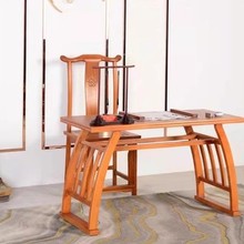马鞍桌椅国学馆国学桌仿古老榆木古琴桌实木办公桌中式家具