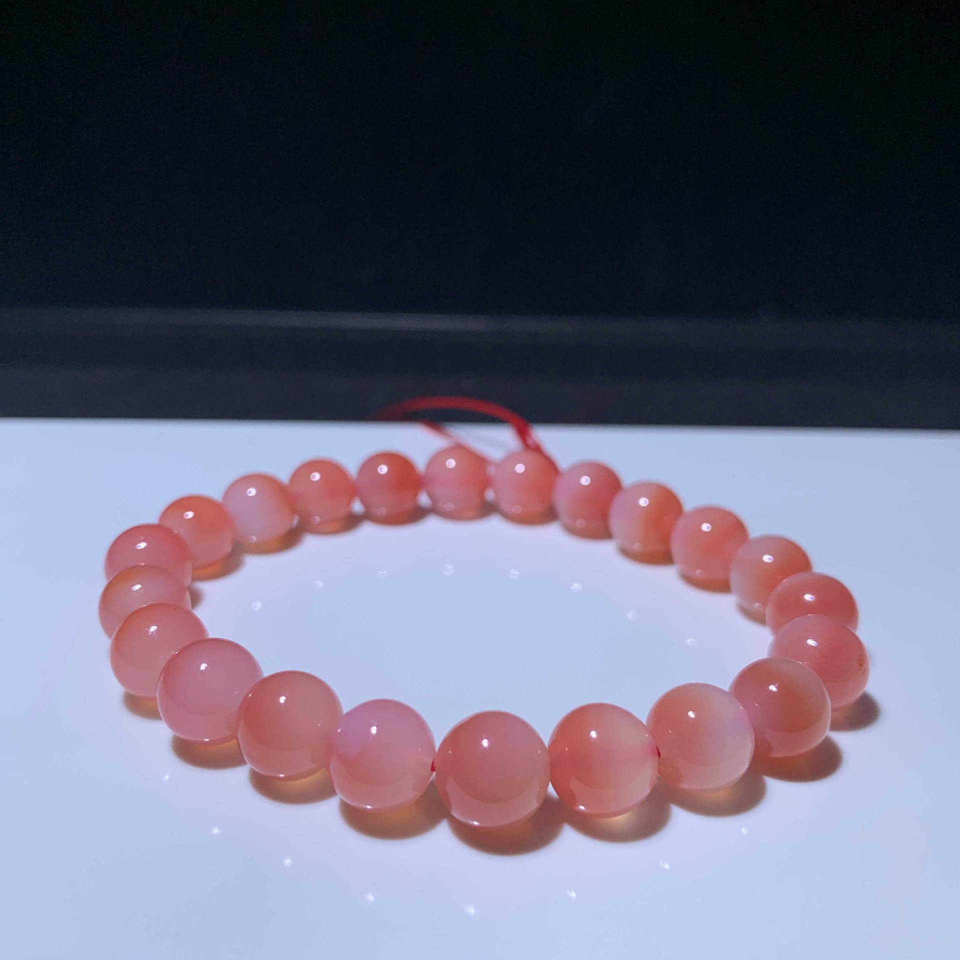 程远珠宝盐源玛瑙水蜜桃渐变色盐源玛瑙手链饰品玛瑙手串厂家批发