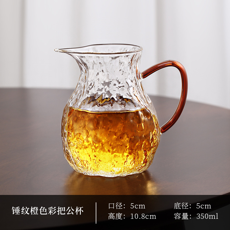 Glass Fair Cup Thick Heat-Resistant Single Filter Japanese Tea Utensils Tea Funnel Set Tea Pitcher Tea Filter Tea Pot