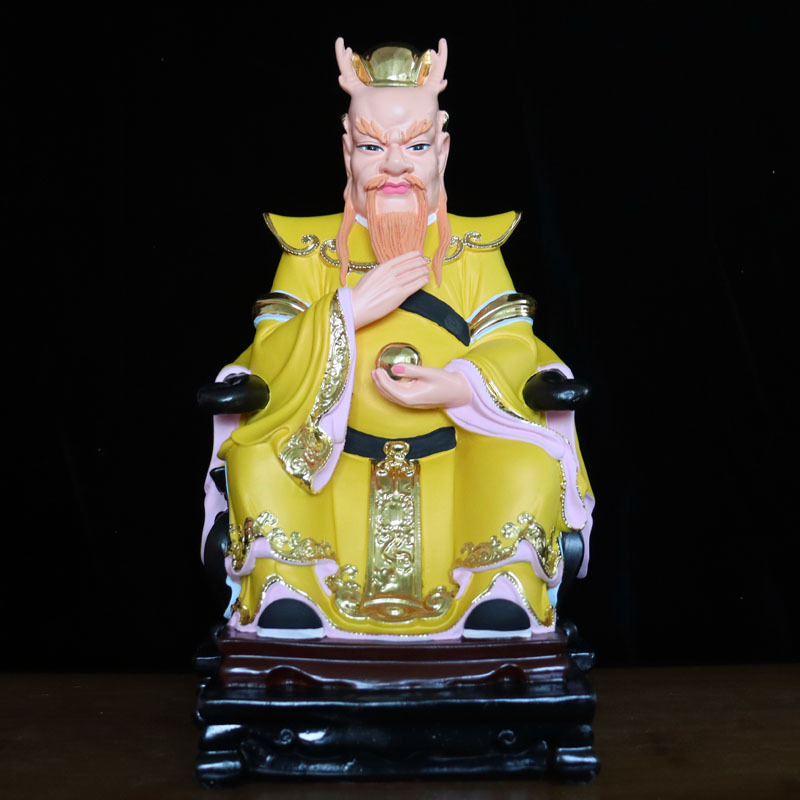 四海龙王神像红黄白黑色西海北海南海东海龙王树脂佛像摆件工艺品