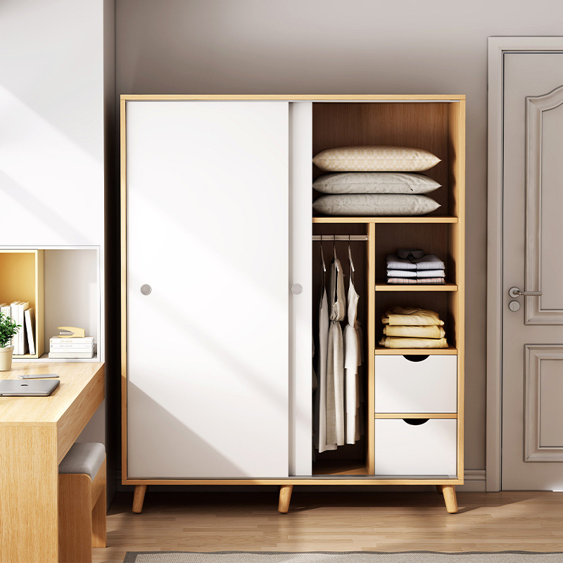 推拉门衣柜家用卧室现代简约简易结实耐用租房好物大收纳柜子衣橱