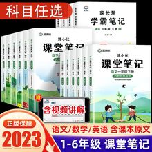 2024春课堂笔记小学一二三四五六年级下册语文数学英语人教版同步