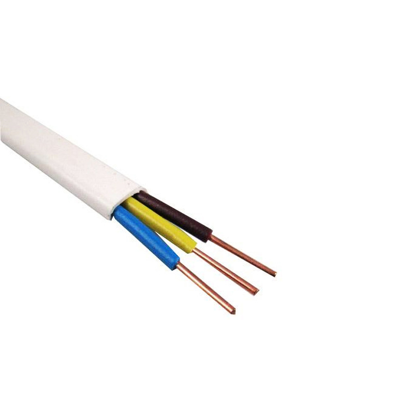 现货南方珠江电缆bvvb平行线国标家用户外控制电线白色扁硬护套线