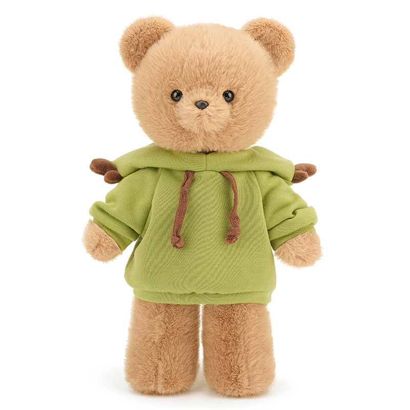 新款卫衣小熊莱恩泰迪熊毛绒玩具柔软抱抱熊娃娃宝宝陪睡生日礼物