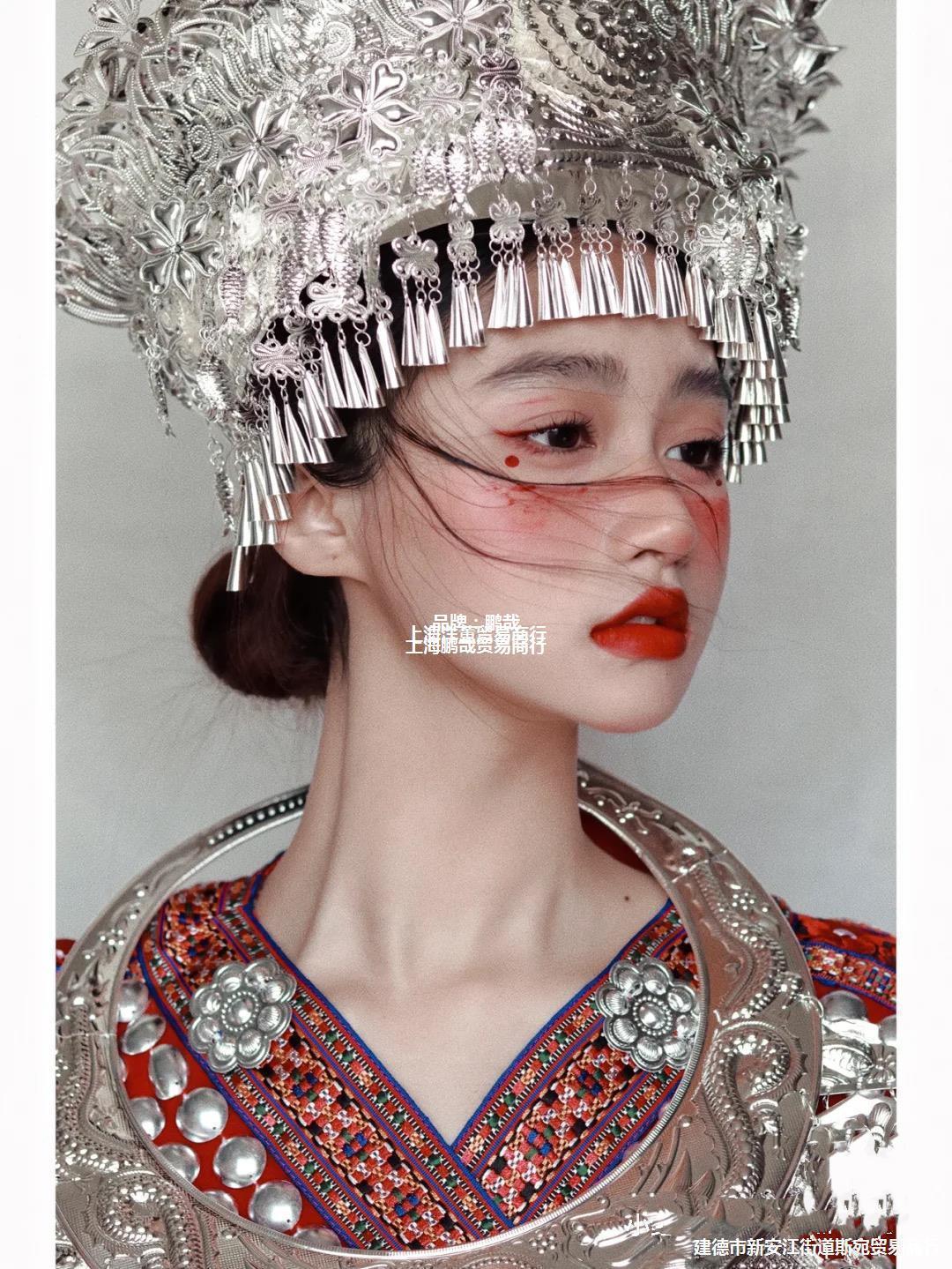 苗族苗疆少女头饰发簪摄影道具异域民族风下蛊配饰古风发饰品头冠