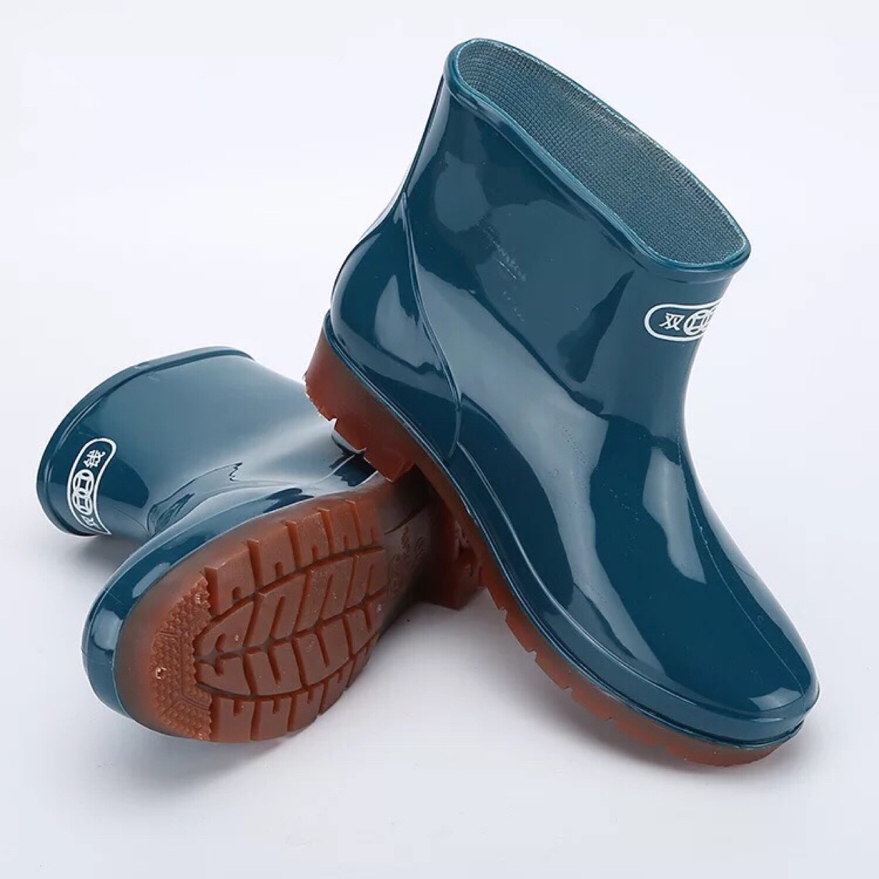 双钱雨鞋女式短筒劳保胶靴雨鞋雨靴