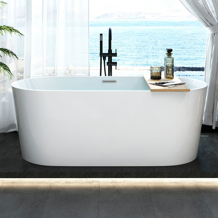 长方形嵌入式冲浪温泉浴缸加热浴缸靠背双人亚克力玻璃钢家用酒店