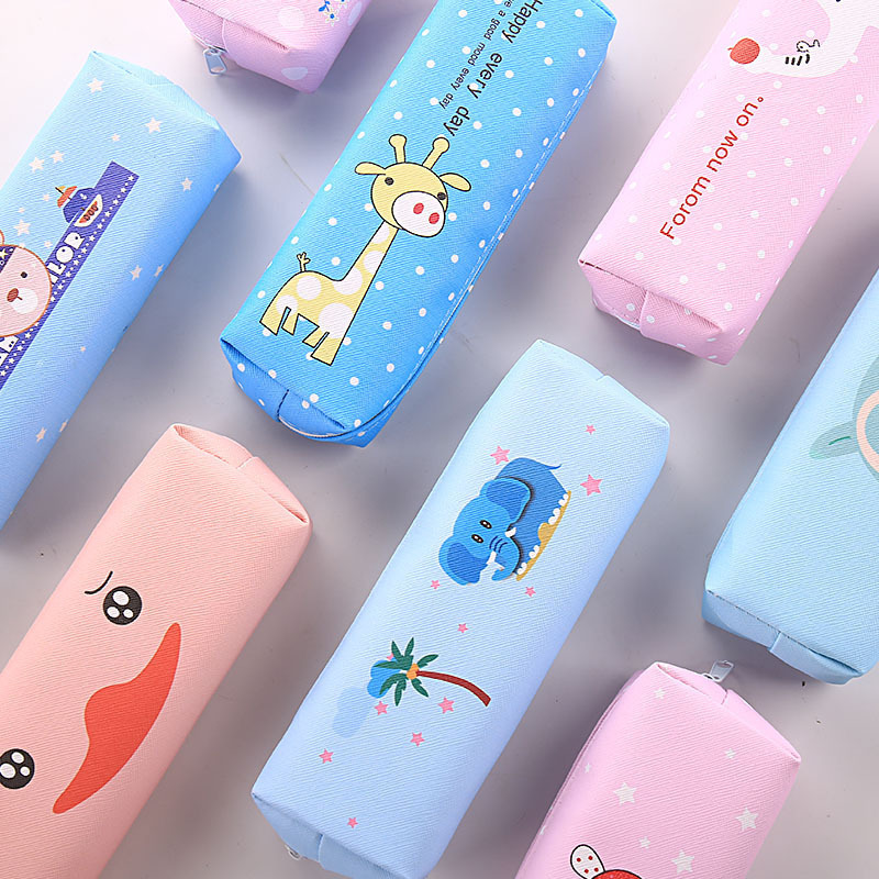 Creative Pencil Case Simple Animal Elementary School Student Zipped Pencil Bag Pencil Case Stationery Case Unisex Stationery Box Pencil Bag