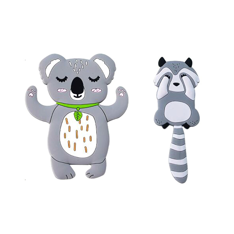 Magnetic Cartoon Animal Hook Creative Punch-Free Curved Sticky Hook behind the Door Entrance Key Hanger Notes Left Refridgerator Magnets