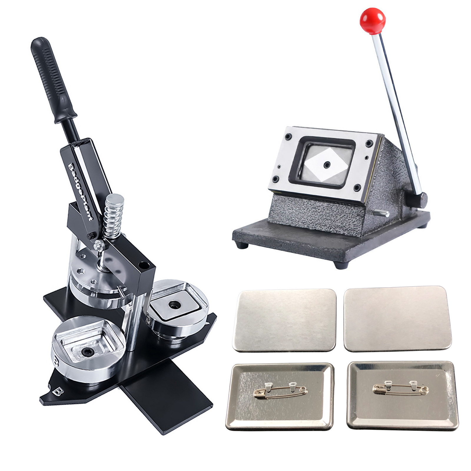 长方形徽章机胸章机器60*40mm马口铁徽章耗材切纸刀胸章机器套装