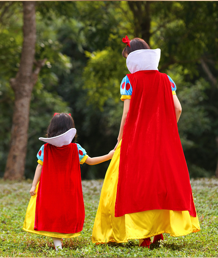 白雪公主故事主题服装 cosplay万圣节亲子角色扮演幼儿园演出服装