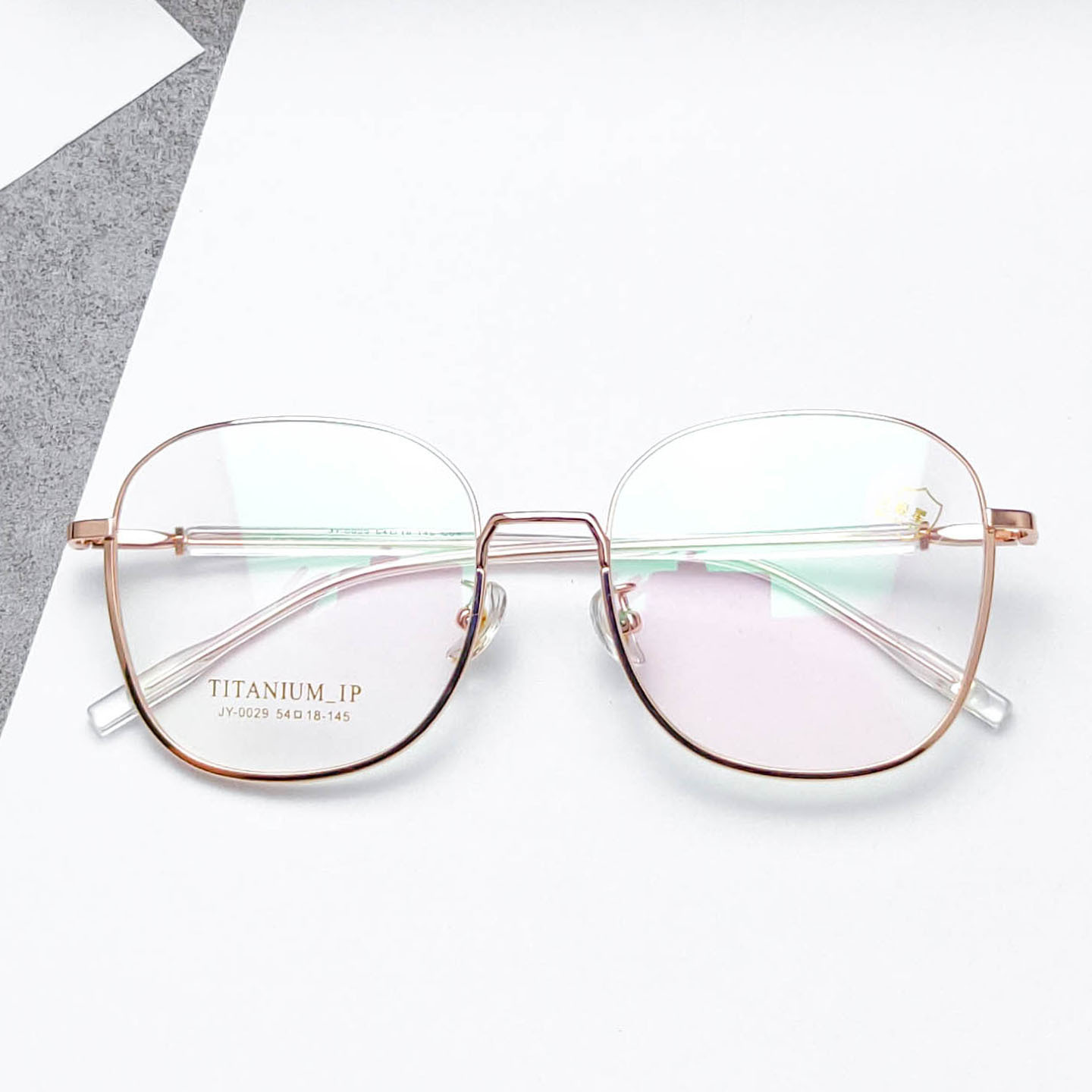 ip电镀方形复古眼镜架批发 钛磁眉毛大框眼镜框 潮款男女式近视镜