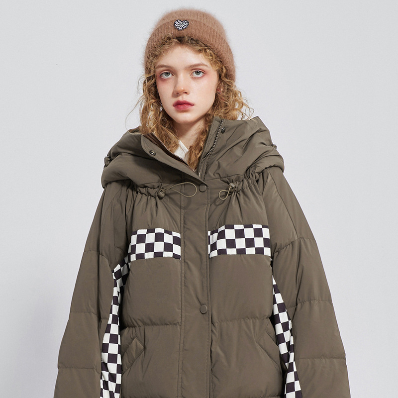 妖精的口袋正品女装批发跨境冬季羽绒服