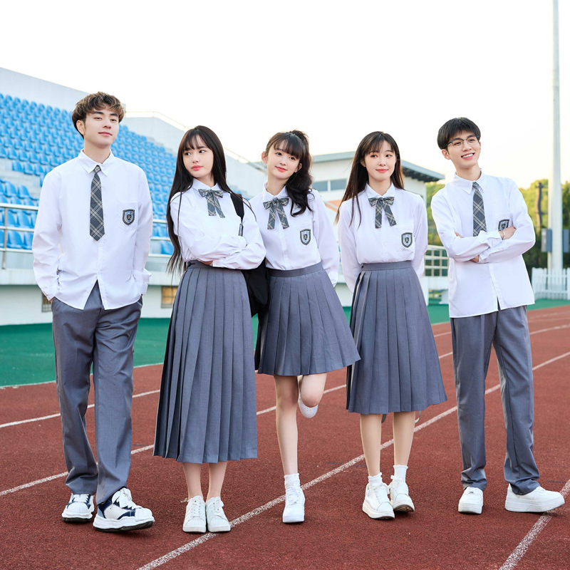 合唱诗歌朗诵演出服装学院风初中生校服高中生学院风毕业班服套装