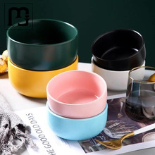 分色餐具彩色碗陶瓷家庭饭碗瓷碗家用区分一人一碗一色专人专用翊