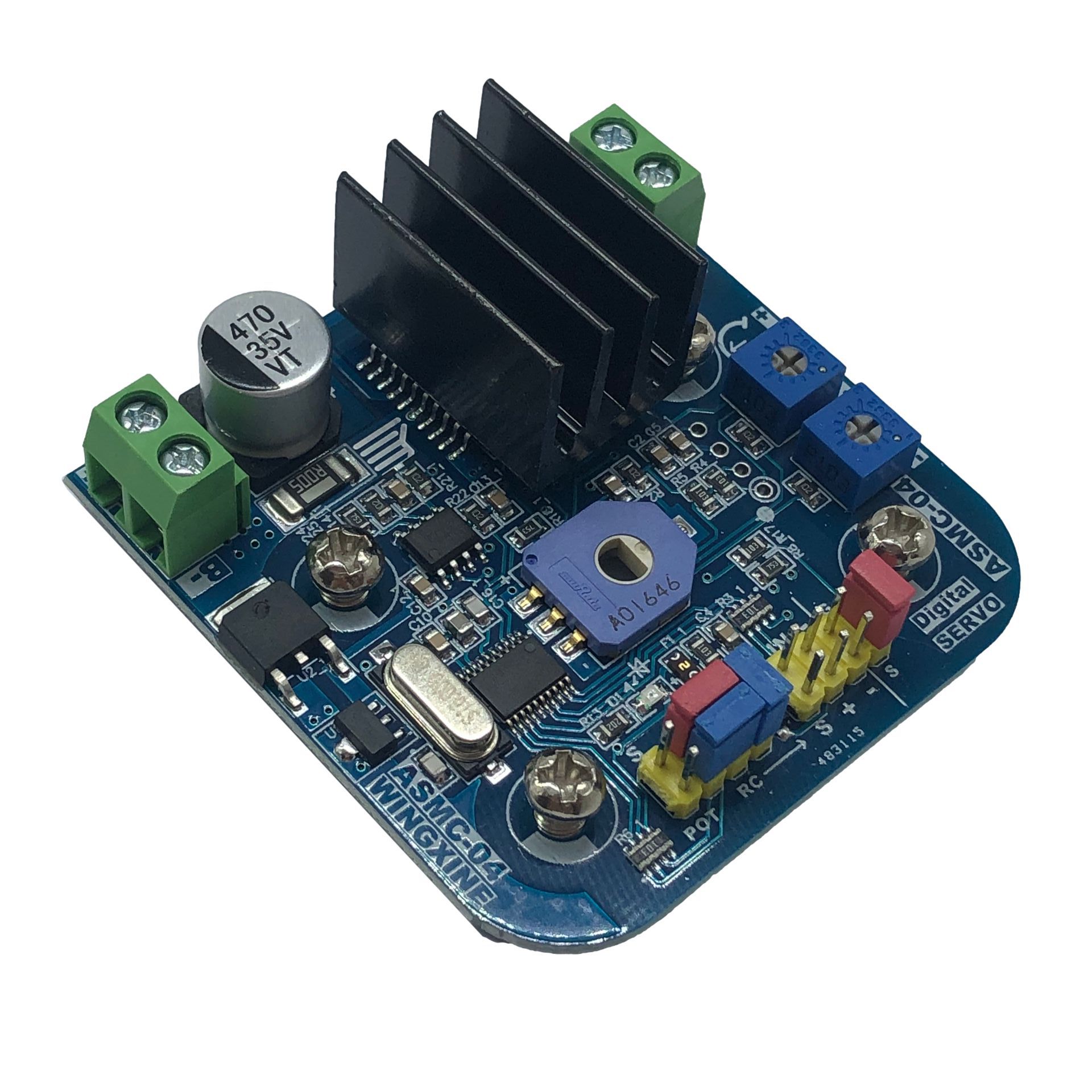 asmc系列舵机控制器12v至24v大功率大扭矩鸵机系列rc电压模拟控制