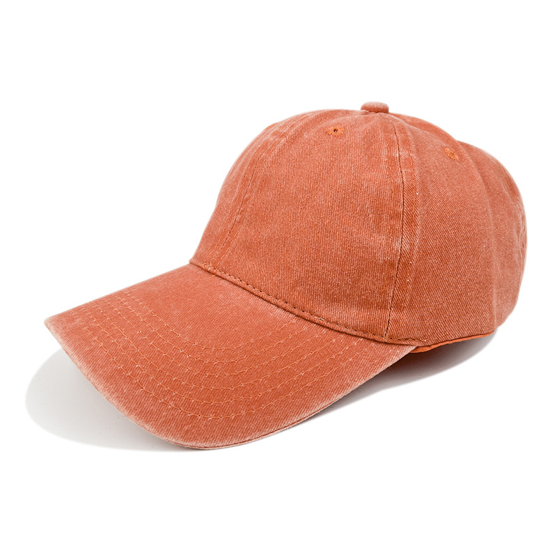 38 Colors Cotton Worn Looking Washed-out Baseball Cap Soft Top Solid Color Peaked Cap Sun-Shade Sun Protection Hat Wholesale Embroidery Logo