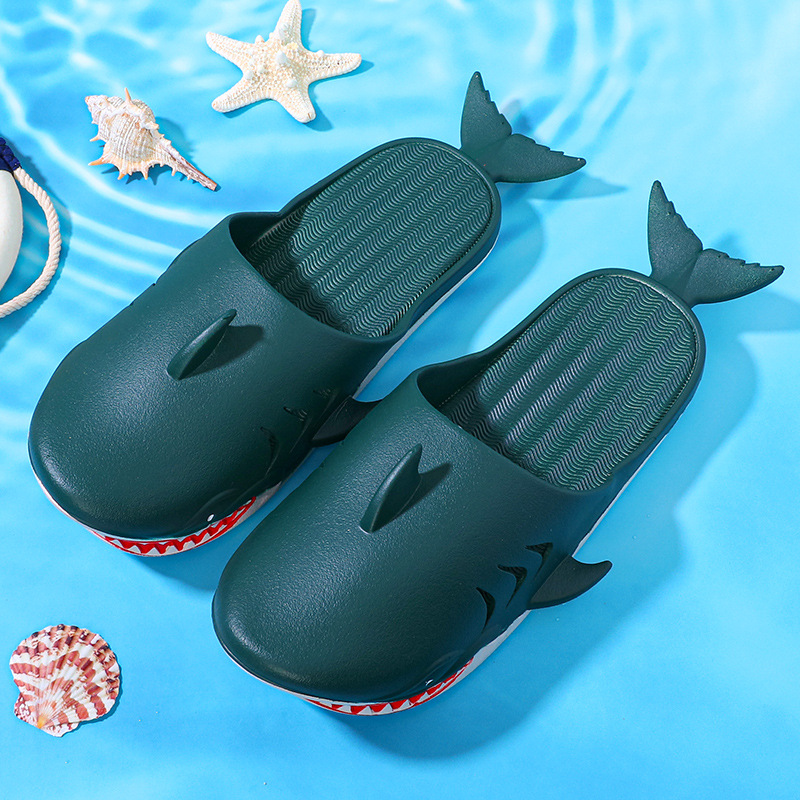 Internet Celebrity Funny Cute Home Soft Bottom Shark Slippers Trendy Men's and Women's Couple's Non-Slip Sandals Children's Slippers