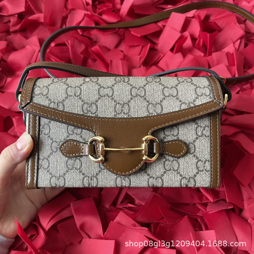 原厂酷奇horsebit 1955系列迷你横款小方包单肩斜挎包g家女包