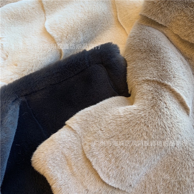 仿貂毛面料黑色