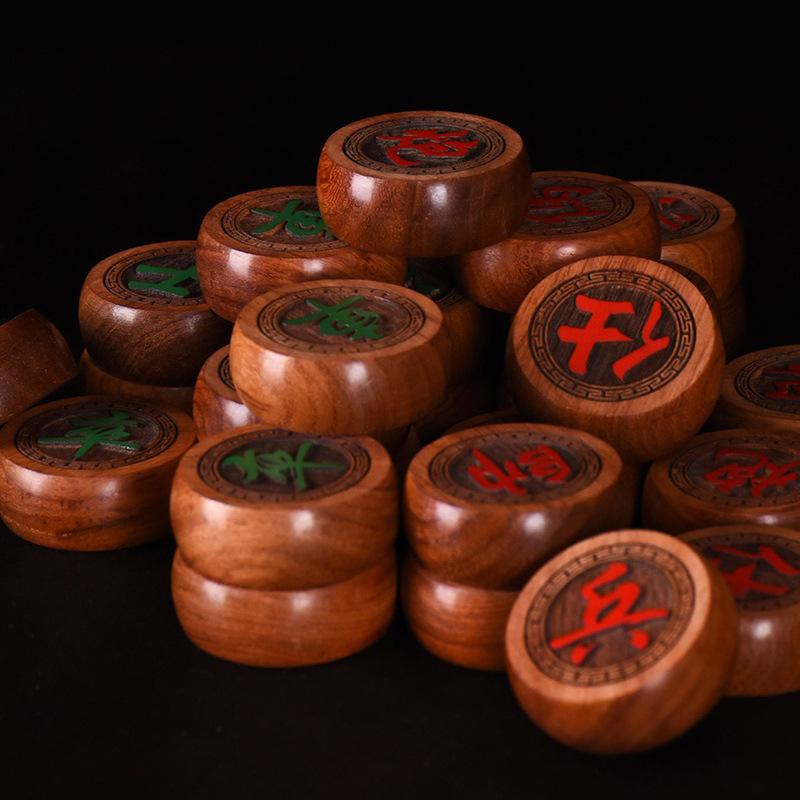 缅甸花梨红木中国象棋高档磁吸折叠棋盘便携式象棋套装送长辈送礼