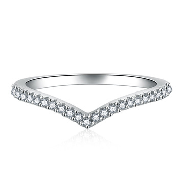 抖音直播微镶v字条戒女款戒指镶嵌仿真钻戒简单搭配多变排钻戒指