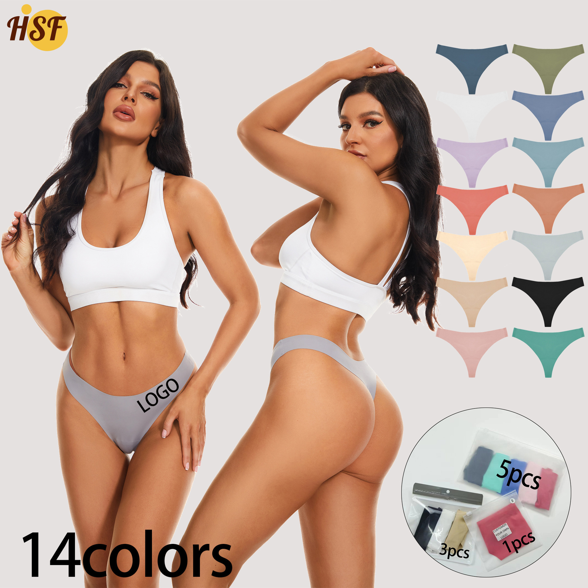 HSF Cross-Border Hot Sale Women's T-Back Cotton Crotch Sexy Seduction Seamless Yoga Fitness Underwear Women's Foreign Trade