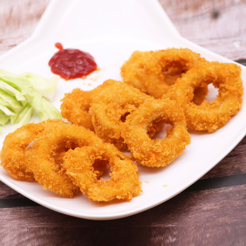 亚洲渔港香酥鱿鱼圈600g 西餐咖啡厅冷冻油炸小吃裹粉海鲜半成品
