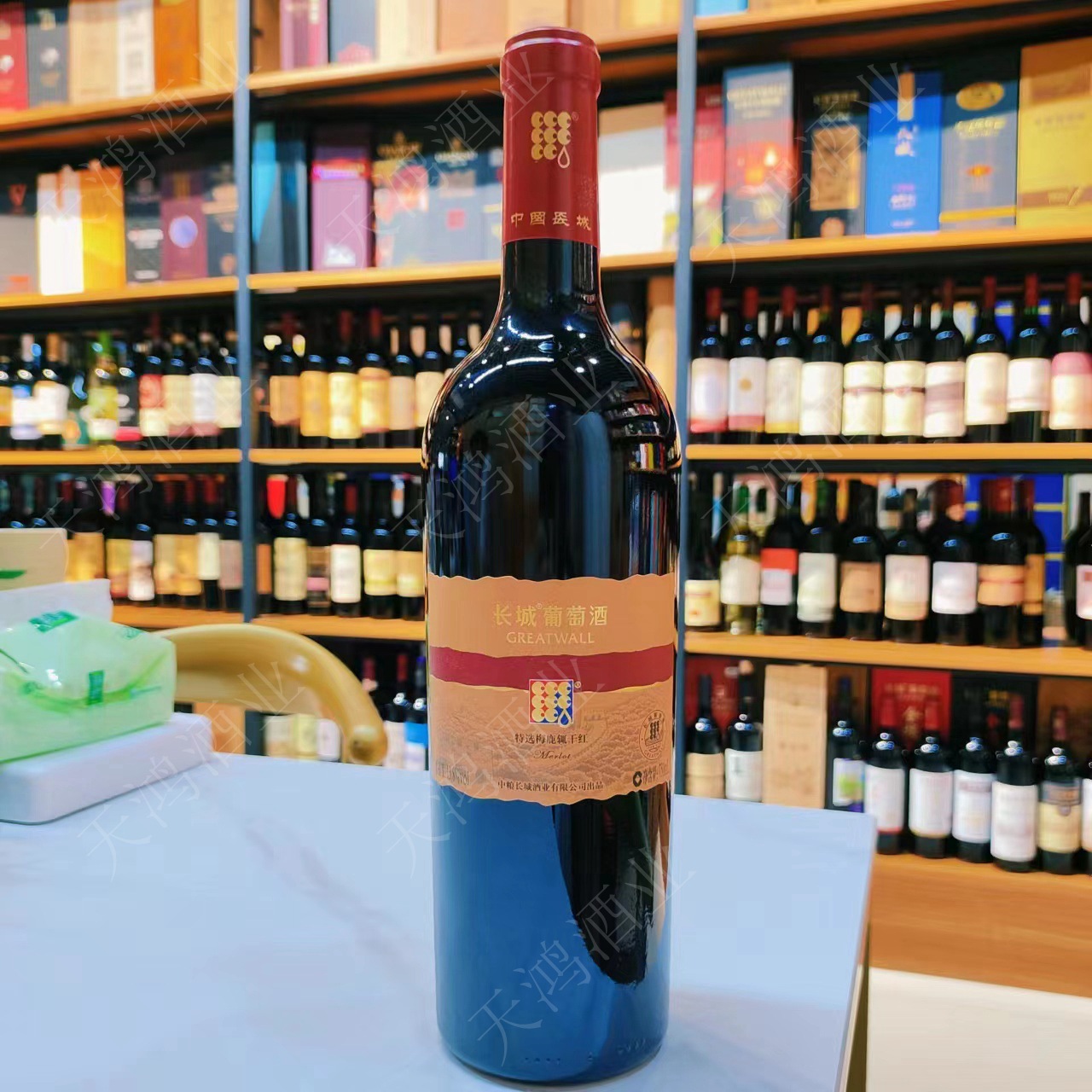 包邮红酒保真中粮长城特选梅鹿辄干红葡萄酒重瓶酒整箱六瓶13.