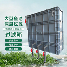 大型鱼池鱼缸过滤周转箱锦鲤水族养殖鱼塘水循环系统净水过滤设备