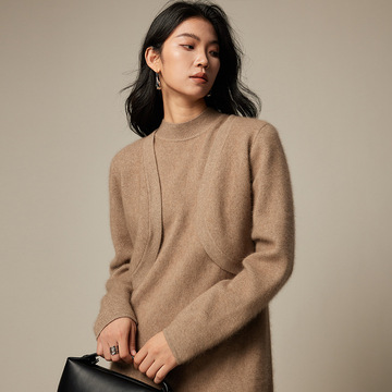 浣熊绒短款针织开衫女 秋冬季新款女装羊毛披肩外套 长袖毛衣批发