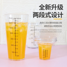 摇杯鸡尾酒调酒器奶茶饮品工具用具新款二段雪克壶PC波士顿雪克杯