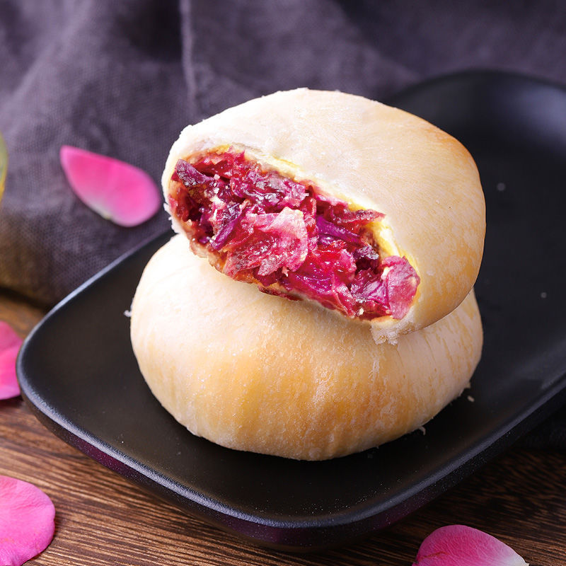 云南鲜花饼其妙特产玫瑰花糕点早餐面包整箱网红零食小吃休闲食品