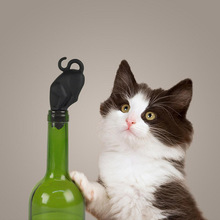 新款硅胶家用密封保鲜塞子红葡萄香槟酒塞创意可爱造型小猫酒瓶塞