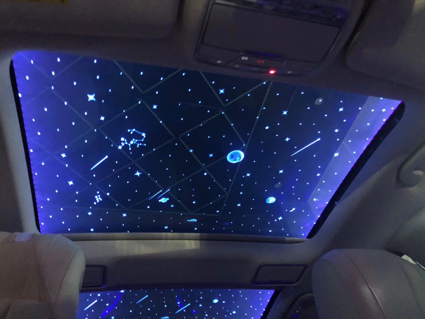汽车全景天窗改装星空膜氛围灯满天星隔热液晶装饰星空顶满天星顶