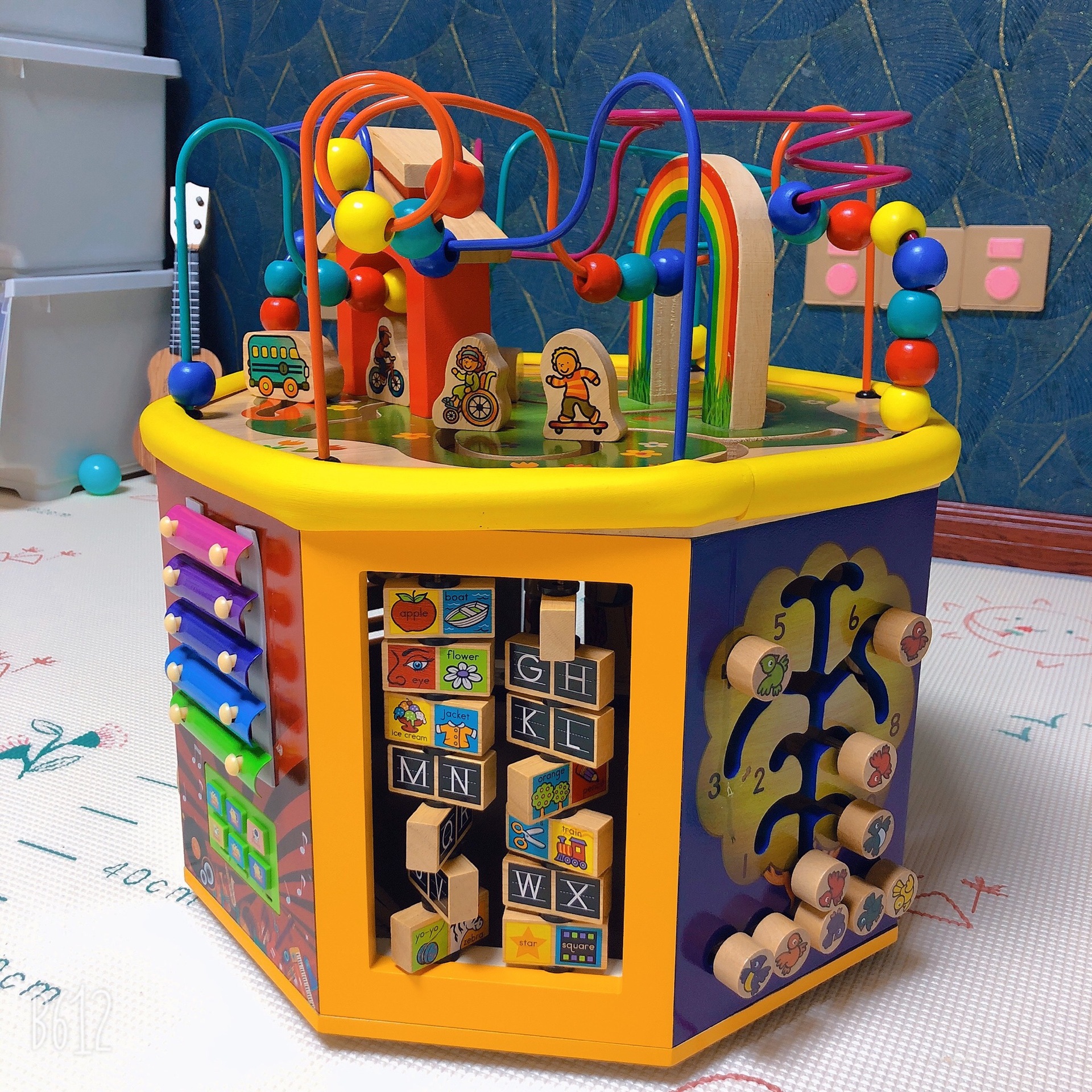 儿童婴儿大绕珠百宝箱多功能木制串珠宝宝绕珠玩具0-1岁礼物