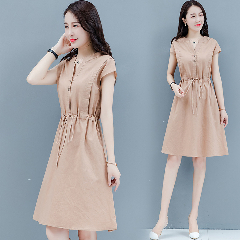 棉麻世家连衣裙