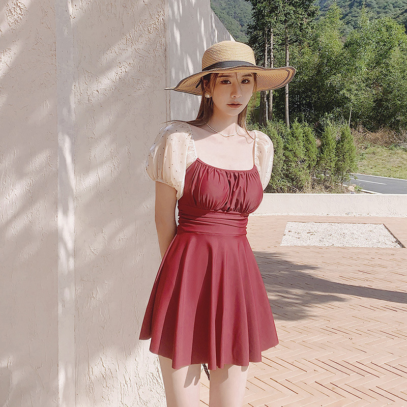 新款连体泳衣女性感连衣裙泳衣海边温泉度假泳装厂家批发代发2020新款