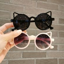 2021新款儿童太阳镜时尚猫耳朵墨镜小孩装饰眼镜可爱宝宝太阳眼镜