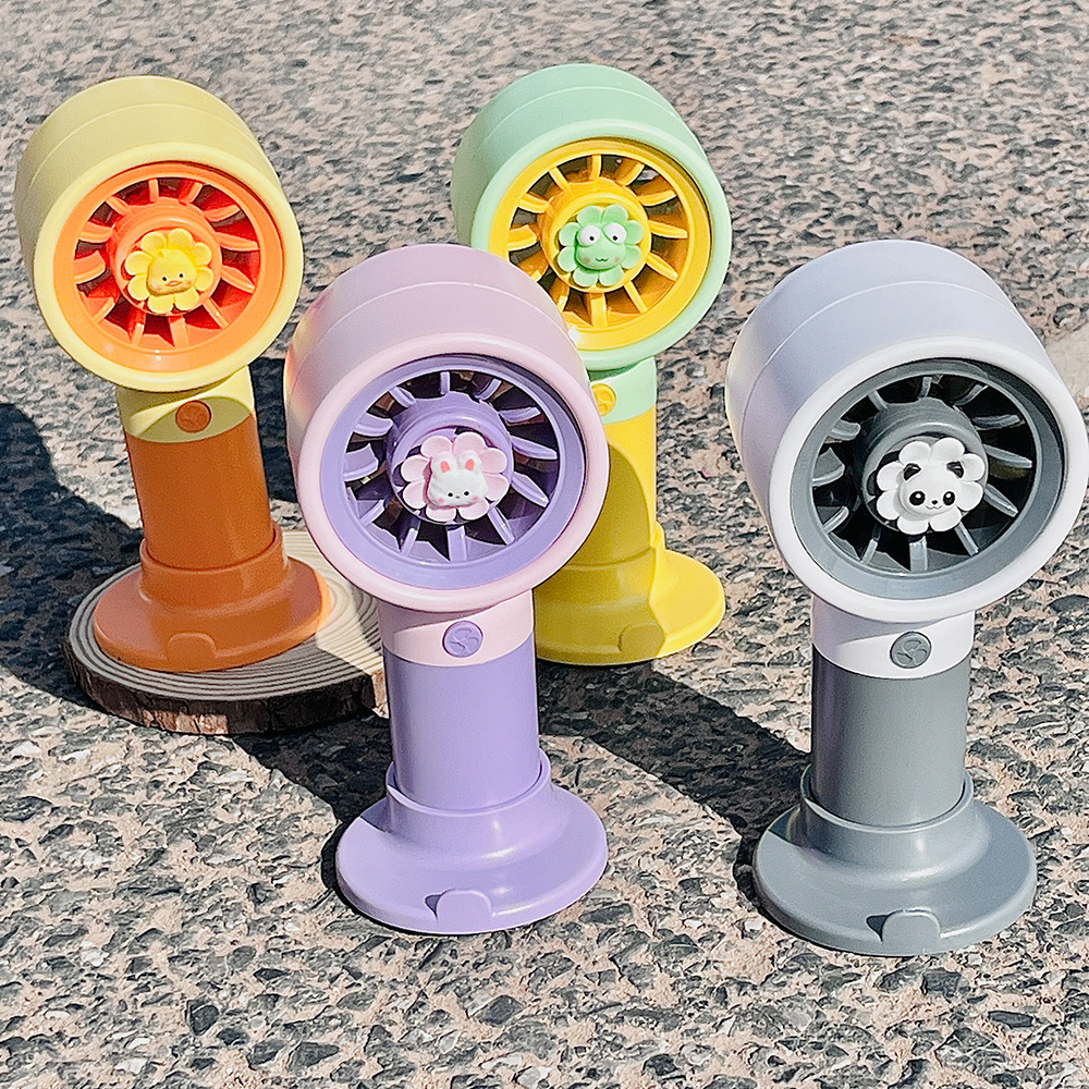 新款usb手持小风扇迷你家用大风力无声学生儿童便携电风扇带支架
