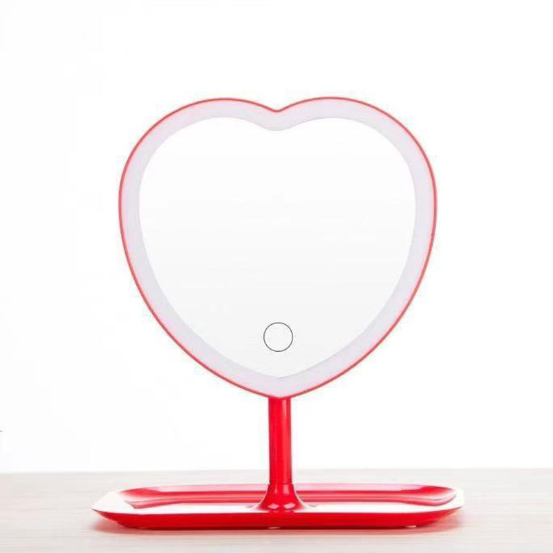 Led Make-up Mirror Light with Mirror Subnet Red Student Female Fill Light for Dormitory Desktop Desktop Vanity Mirror