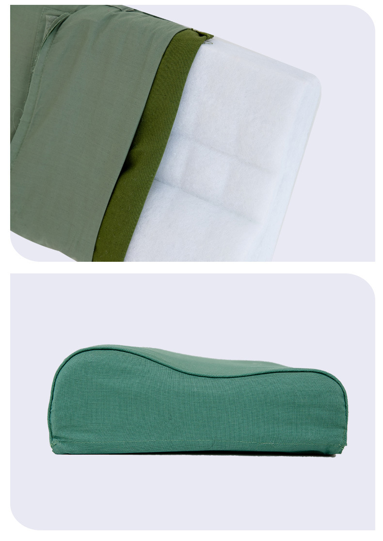 厂家批发海陆空制式定型军枕头0406军绿色19消防蓝硬质棉劳保枕套