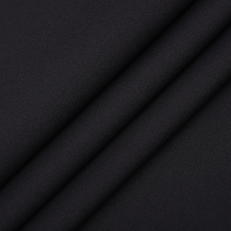 棉锦弾力印花布黑色外套西装裤休闲裤面料批发弹力棉锦交织布料