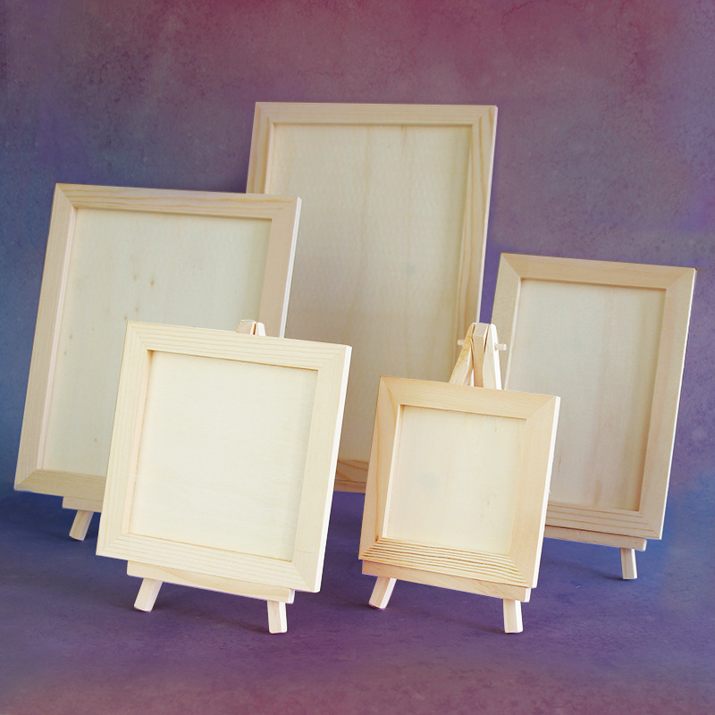画框迷你画架 相框底胚儿童简易油画板简约木框摆台马赛克批发