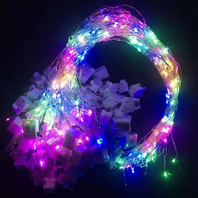 led铜线灯串 纽扣电池盒灯 小白盒彩灯蛋糕鲜花装饰灯条礼盒串灯